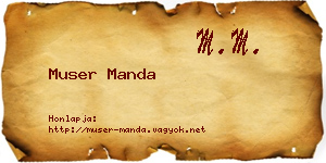 Muser Manda névjegykártya